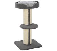 PawHut 91cm Cat Tower Scratching Posts Cat Tree for Indoor Cats Kitten Activity Centre Grey