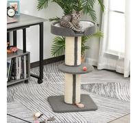 PawHut 91cm Scratching Posts Cat Tree Activity Centre for Indoor Cats Grey