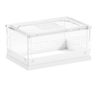 PawHut Acrylic Reptile Terrarium with Top Sliding Door, Vents, for Snake, Frog, Spider, Gecko, Tarantula, 30 x 20 x 15 cm