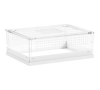 PawHut Acrylic Reptile Terrarium with Top Sliding Door, Vents, for Snake, Frog, Spider, Gecko, Tarantula, 40 x 30 x 15 cm