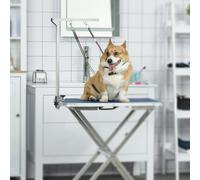 PawHut Adjustable Pet Grooming Arm w/ Clamp, Haunch Holders, Grooming Loop