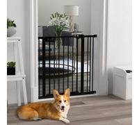PawHut Adjustable Safety Gate w/ 4 Adjustable Screws Black, Black