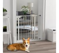 PawHut Adjustable Safety Gate w/ 4 Adjustable Screws, White, White