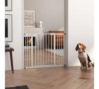Pawhut Adjustable Safety Gate W/ 2 Extensions And Four Adjustable Screws, White