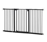 PawHut Adjustable Safety Gate w/ 3 Extensions and Four Adjustable Screws - Black | TJ Hughes