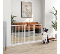 PawHut Adjustable Safety Gate w/ 3 Extensions and Four Adjustable Screws, White