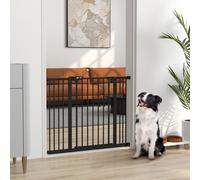 PawHut Black 74-100cm Pet Safety Gate