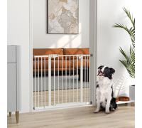 Pawhut Adjustable Safety Gate W/ Four Adjustable Screws In White White