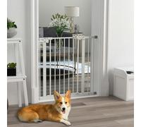 PawHut Adjustable Safety Gate w/ 4 Adjustable Screws, White, White