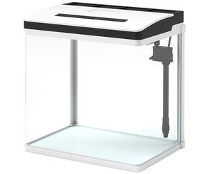 Pawhut Aquarium 13L Glass Fish Tank For Betta, Guppy, Mini Parrot Fish, Shrimp In White White