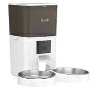 PawHut Automatic Cat Feeder for 2 Cats with HD Camera，2.4G & 5G WiFi Pet Food Dispenser 6L APP Control