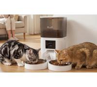 PawHut Automatic Cat Feeder with 1080P Camera & Dual Bowls - 6L