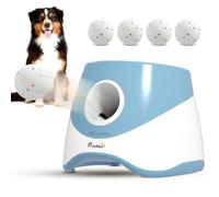 Pawhut Automatic Dog Ball Launcher With 5 Etpu Balls, Blue Blue