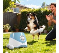 Pawhut Automatic Dog Ball Launcher With 5 Etpu Balls, Blue