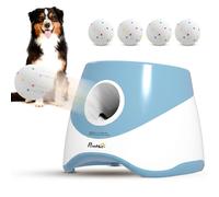 Pawhut Automatic Dog Ball Launcher With 5 Etpu Balls, Blue
