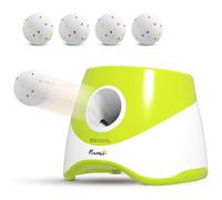 PawHut Automatic Dog Ball Launcher with 5 ETPU Tennis Balls 2.3", 3 Distance Settings 20/33/46ft, Green