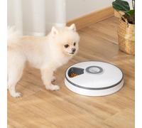 PawHut Automatic Pet Dog Cat Feeder w/ Digital Timer Six-Meal Food Dispenser