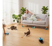 Pawhut Automatic & Remote Control Interactive Cat Toy Diy Track Mouse Sound