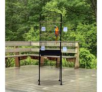 PawHut Bird Cage 153cm for Canary Finch Budgerigar W/ Tray Stand Wheels Black