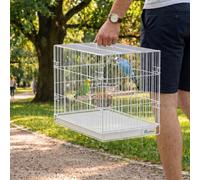 PawHut Foldable Bird Cages Metal for Cockatiels 49 x 31 x 40 cm White