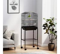 PawHut Black Bird Cage with Stand Tray