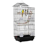 PawHut Bird Cage for Budgies, Finches, Canaries, 46 x 36 x 100cm Black