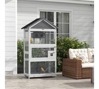 Pawhut Bird Cage W/ Stands For Finches, Parakeets, Small Birds - Grey