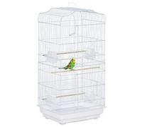 PawHut Bird Cage with Perches for Small Bird 46.5 x 35.5 x 92cm White