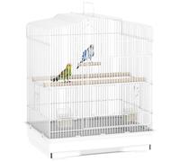PawHut Bird Cage with Perches for Small Bird 46.5 x 36 x 59cm White