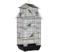 PawHut Bird Cage with Stand Handle for Finch Canary 43 x 32.5 x 104cm Black