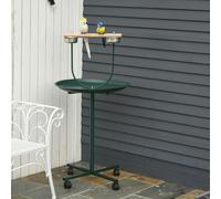 PawHut Bird Perch Stand, T-Stand Bird Training with Perch, Green