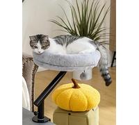 PawHut Cat Bed for Desk 360° Rotatable Adjustable Cat Desk Bed Grey