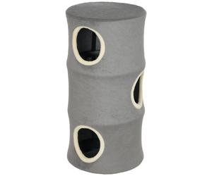 PawHut Cat House for Indoor Kittens, Cat Condo with Removable Washable Cover, Modern Barrel-Shaped Kitty Cave Bed