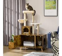 PawHut Cat Litter Box Enclosure