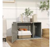 PawHut Boho Style Cat Litter Box Enclosure with Rattan Door - Scratching Mat | TJ Hughes