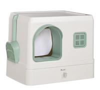 PawHut Cat Litter Box - Hooded Cat Litter Tray w/ Drawer Pan - Scoop - Deodorants | TJ Hughes