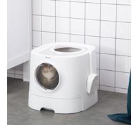PawHut Cat Litter Box Portable Pet Toilet Fully Enclosed Kitten Pan w/ Scoop