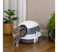 PawHut Cat Litter Tray with Lid