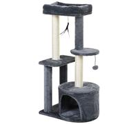 PawHut Cat Multi-Activity Tree Tower with Perch House, Scratching Post, Play Ball