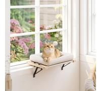 Pawhut Cat Radiator Bed, Adjustable Hanging Cat Hammock With Cushion, Cream Cream
