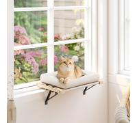 PawHut Cat Radiator Bed, Adjustable Hanging Cat Hammock with Cushion, Cream