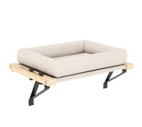 PawHut Cat Radiator Bed, Adjustable Hanging Cat Hammock with Removable and Washable Cushion for Indoor Cats, Cream White