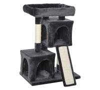 Cat Tree with 2 House Perch Scratching Post Black