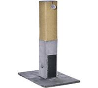 PawHut Cat Tree Scratching Post for Indoor Cats 79cm Jute Scratcher Climber w/Carpet Base Dangling Toy - Grey