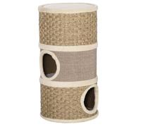 PawHut Cat Scratching Barrel Kitten Tree Tower with Sisal and Seaweed Rope | Pet Furniture, Climbing Frame, Covered with Sisal and Seaweed Rope, Cozy Platform