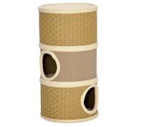 PawHut Cat Scratching Barrel Kitten Tree Tower with Sisal and Seaweed Rope