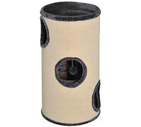 Cat Scratching Barrel Sisal Activity Center Post 3 Dens Observation PawHut Beige One Size