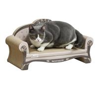 Pawhut Cat Scratching Board 2-In-1 Cardboard Lounge With Catnip, Brown Brown
