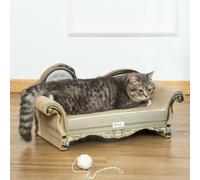 PawHut Cat Scratching Pad, Indoor Corrugated Cardboard with Catnip, Brown