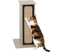 PawHut Cat Scratching Post, 63 cm Tall Scratcher with Replaceable Scratching Board, Top Perch, Natural Sisal Scratch Mat, for Large Cats and Kittens, Oak